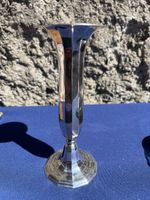 Vase Silber floral-förmig achteckiger Fuss guter Zustand