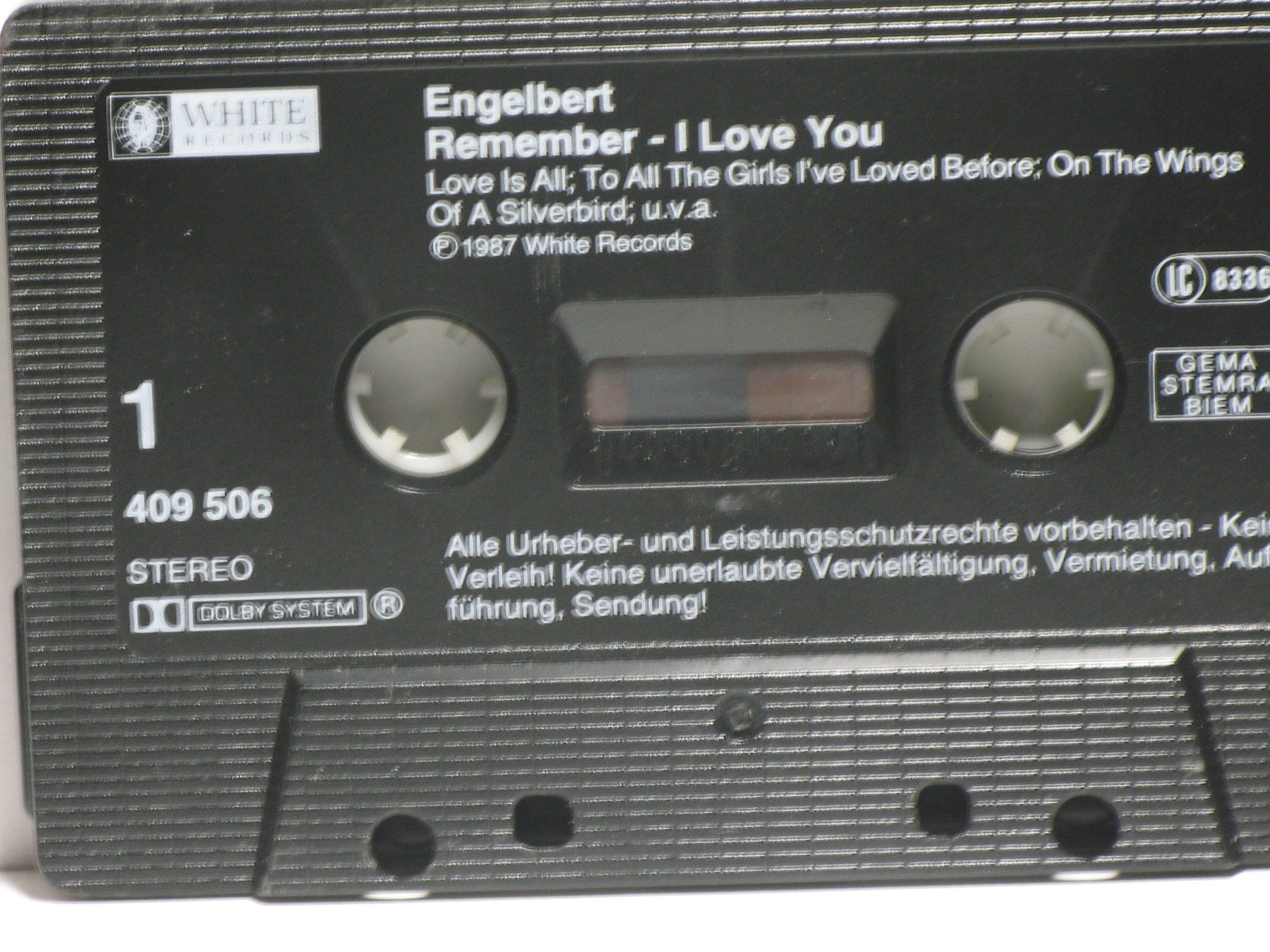 Musicassette: ENGELBERT  Remember   - I Love You – Usato da Langnau i. E. venduto da gf2_29jt 3