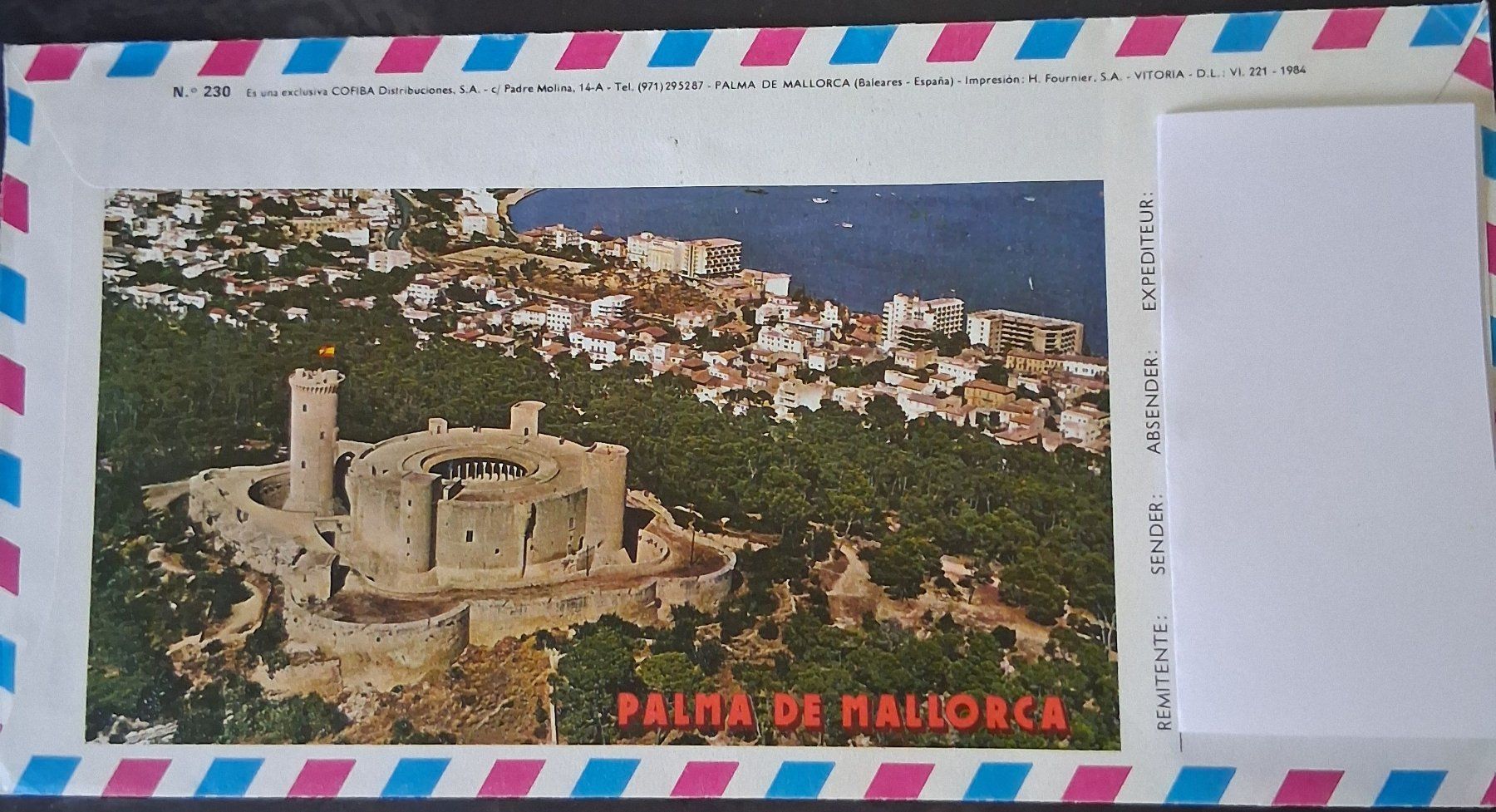 Tutti i francobolli: Briefumschlag Mallorca-Balgach, ca. 1984 – Usato da Stalden (Sarnen) venduto da Salina_23 4