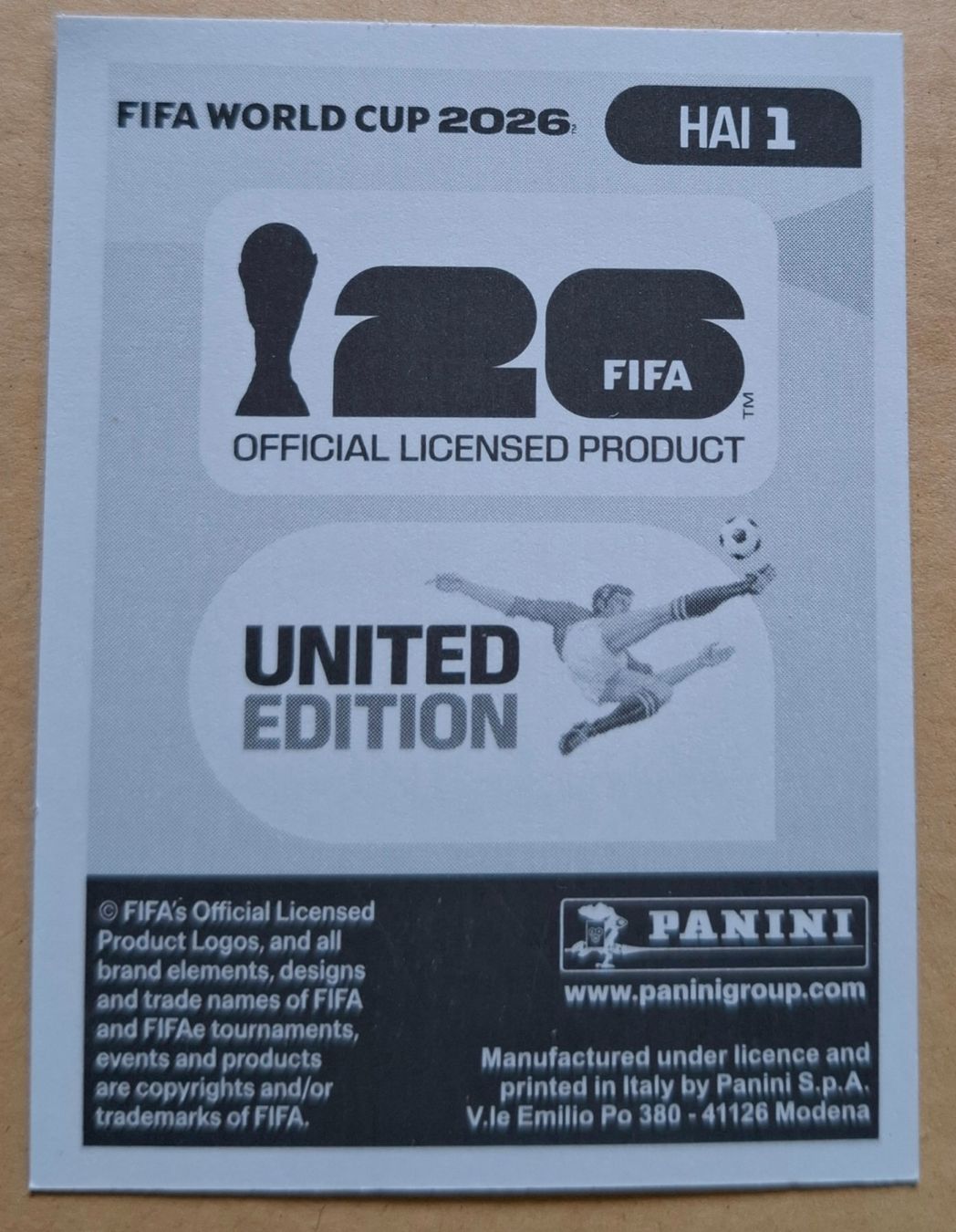 Panini Carte collezionabili: WM 2026 Paninibild Nr. HAI1 – Nuovo (secondo la descrizione) da Rotkreuz venduto da keerthdi 1