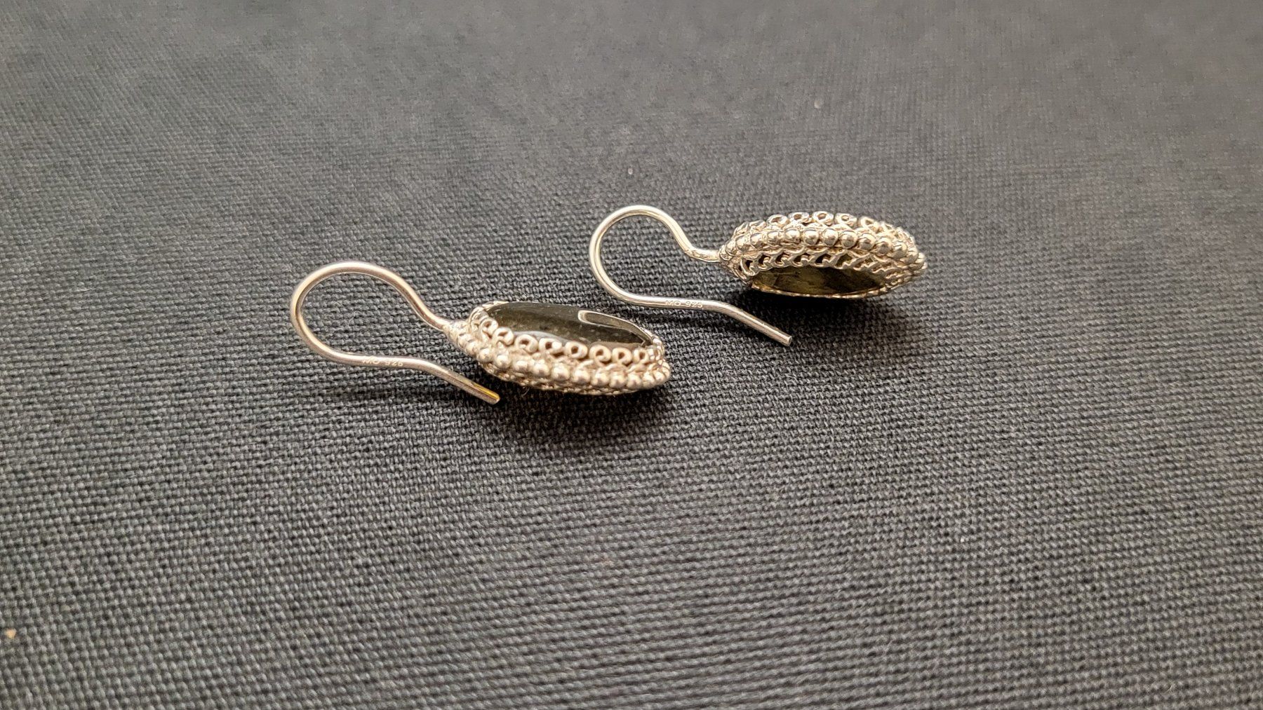 Boucles d'oreille: Silber-Ohrhänger mit Labradorit – D'occasion à Basel par spinne02 3