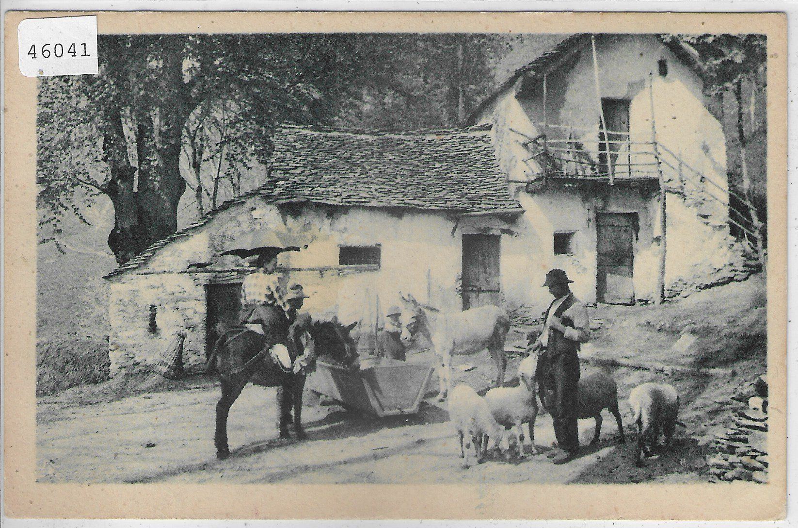 Cartoline postali: Bauernhaus, Grotto, Esel, Schafe, animee – Usato da Ettingen venduto da Kartenplanet