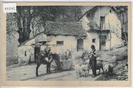 Bauernhaus, Grotto, Esel, Schafe, animee