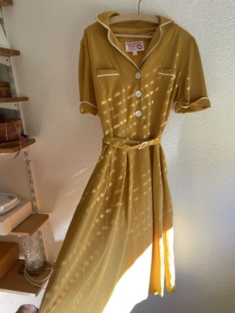 Robe vintage jaune 1940