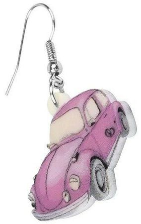 🚗 Lustige Pink VW Käfer Ohrhänger!
