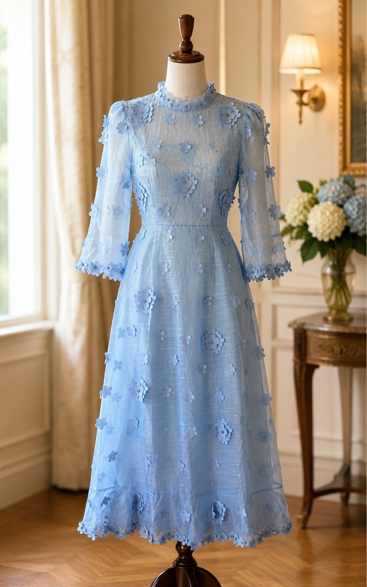 Kleider: Elegant Blue Midi Dress – Neu (gemäss Beschreibung) aus St.Josefen von lop_lh8d 1