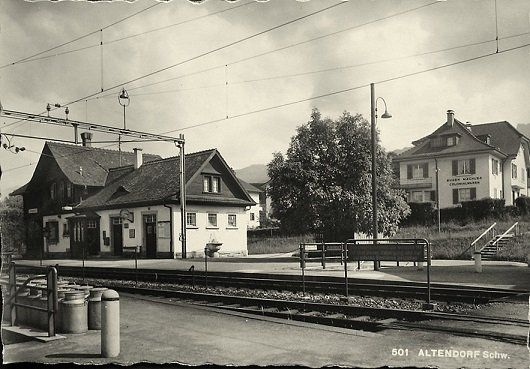Cartoline postali: ALTENDORF Bahnhof – Nuovo (secondo la descrizione) da Jona venduto da philajona