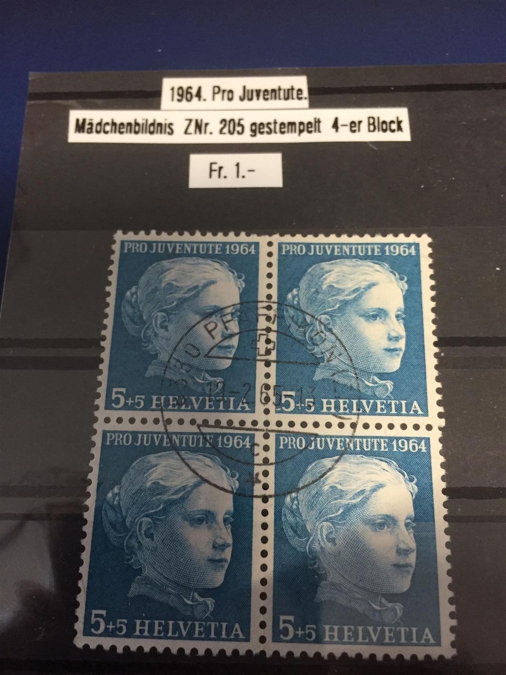 Alle Briefmarken: 1 Viererblock PJ 1964 – Gebraucht aus St. Margarethen TG von SGHerbst07 1