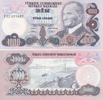 Türkei 1000 Lira 1981 unz  bankfrisch
