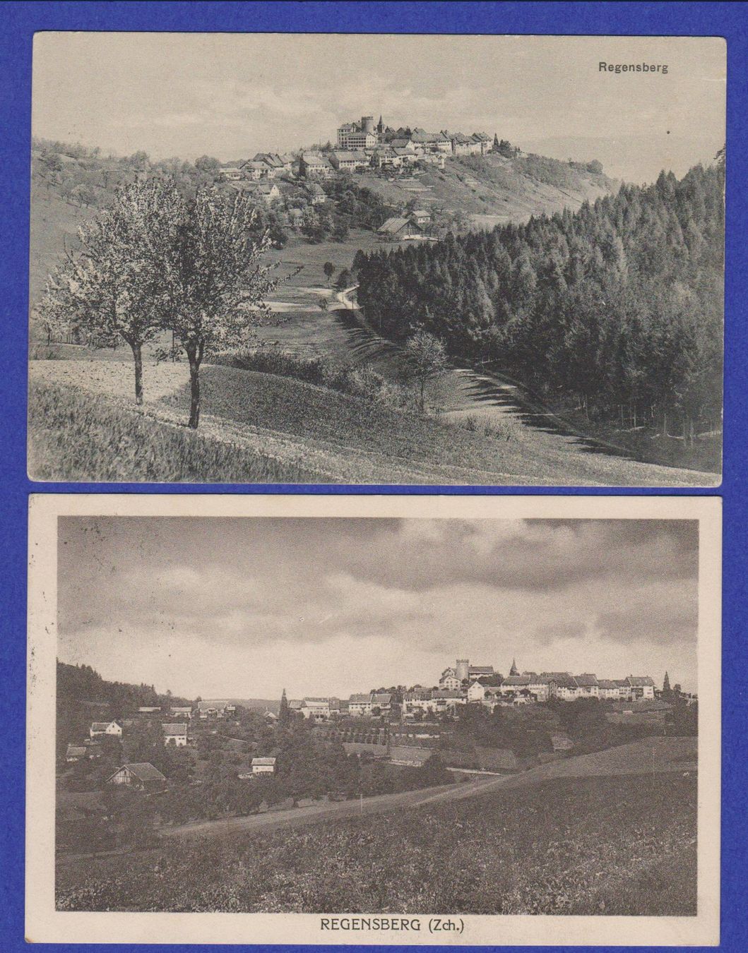 Cartoline postali: Regensberg ZH  -  4 alte Ansichtskarten ab 1912 – Usato da Vitznau venduto da Ropaku 3