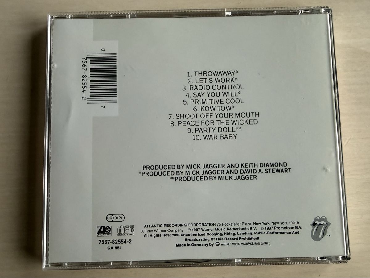 CD: Mick Jagger - Primitive Cool - CD 1987 – Usato da Oberried Brienz venduto da Chyara 1