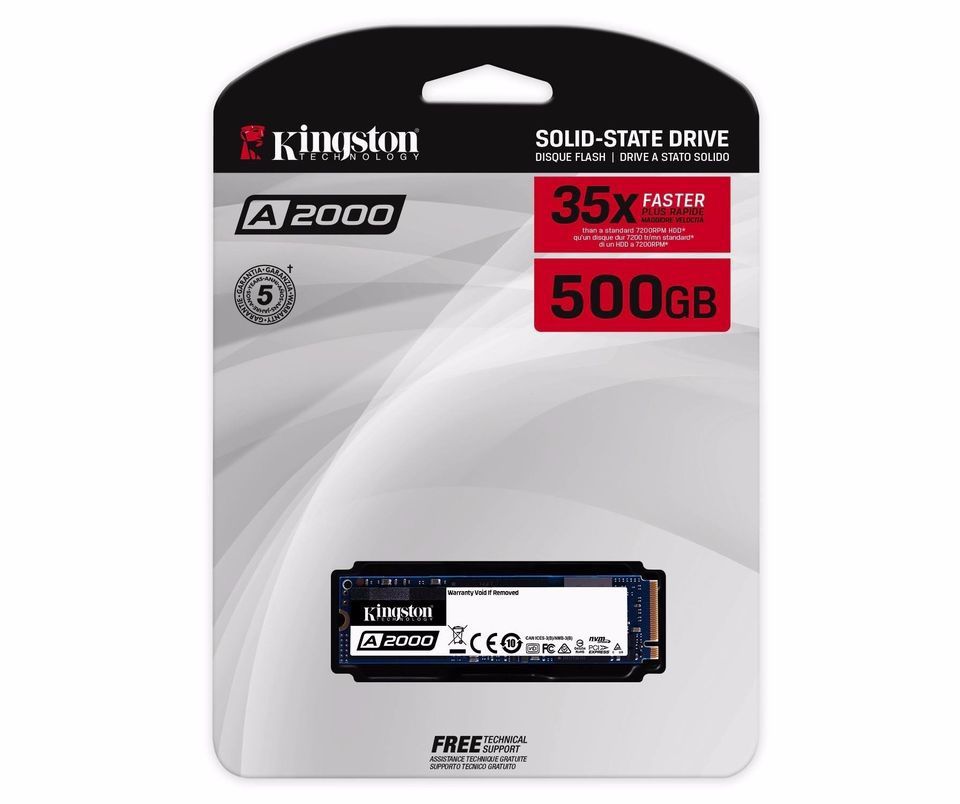 Kingston Harddisks: KINGSTON A2000 SSD M.2, 500GB (SA2000M8) – Neu und originalverpackt aus Zug von OrturMullerMac