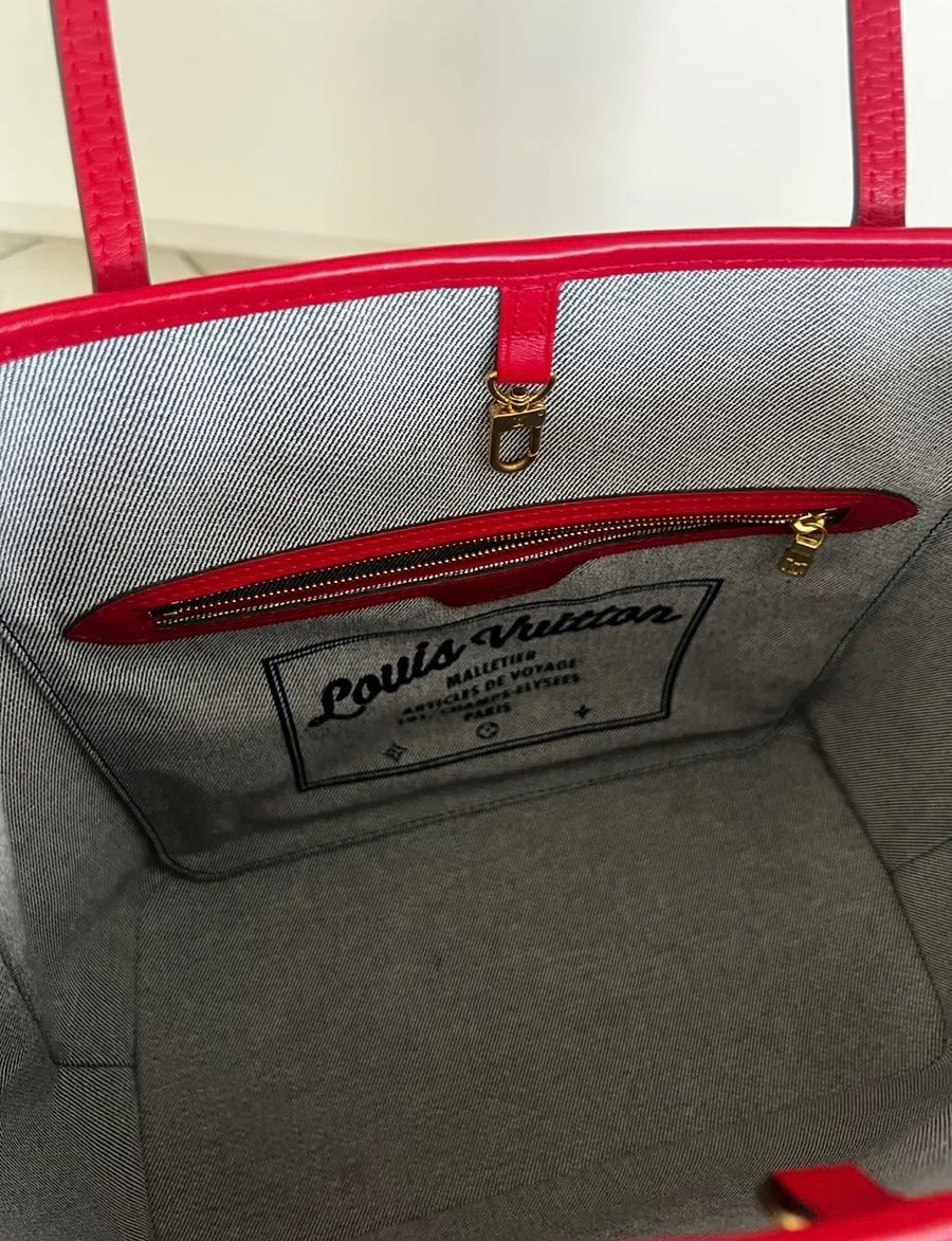 Louis Vuitton Borse da donna: Louis Vuitton Neverfull MM Denim Rouge – Nuovo (secondo la descrizione) da Triesen venduto da atos87 3