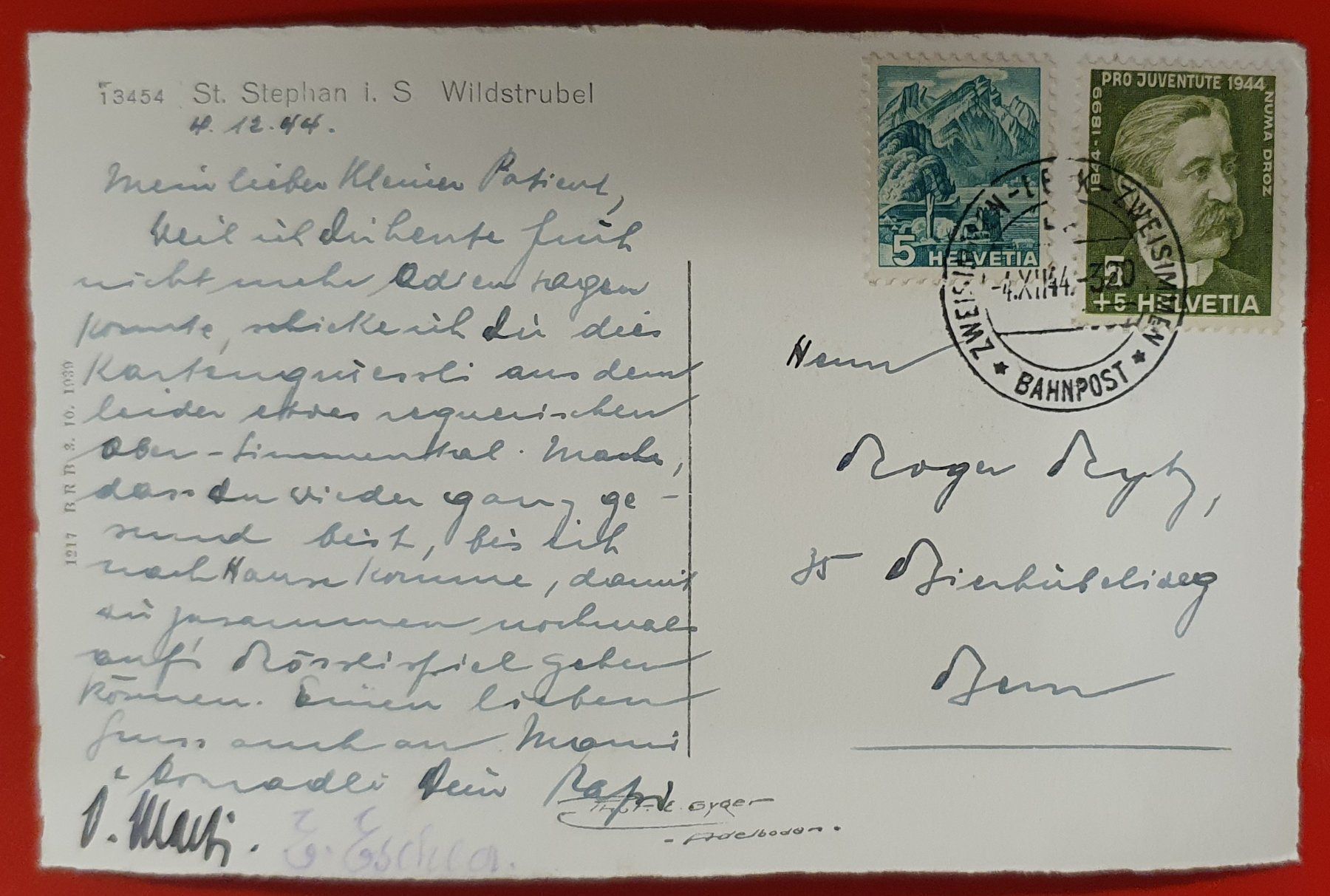 Cartoline postali: St. Stephan 1944 – Usato da Kreuzlingen venduto da Rschweiz1 1