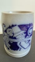 Bier Krug, blau/grau, Westerwald, vintage, Top