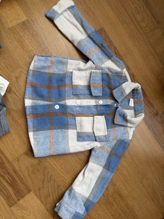 Kinder Hemd kariert blau weiss Grösse 18-24 Monate