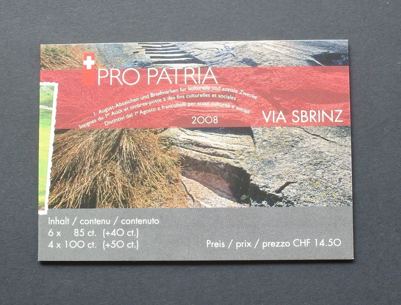 Alle Briefmarken: 2008 Pro Patria Markenheftchen ** – Neu (gemäss Beschreibung) aus Lugano von fc2017
