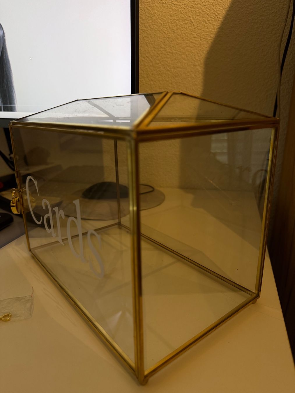 Schmuckkästen: Kartenbox Glas Messing mit Schloss Herzform goldfarben – Gebraucht aus Zürich von pire01 2