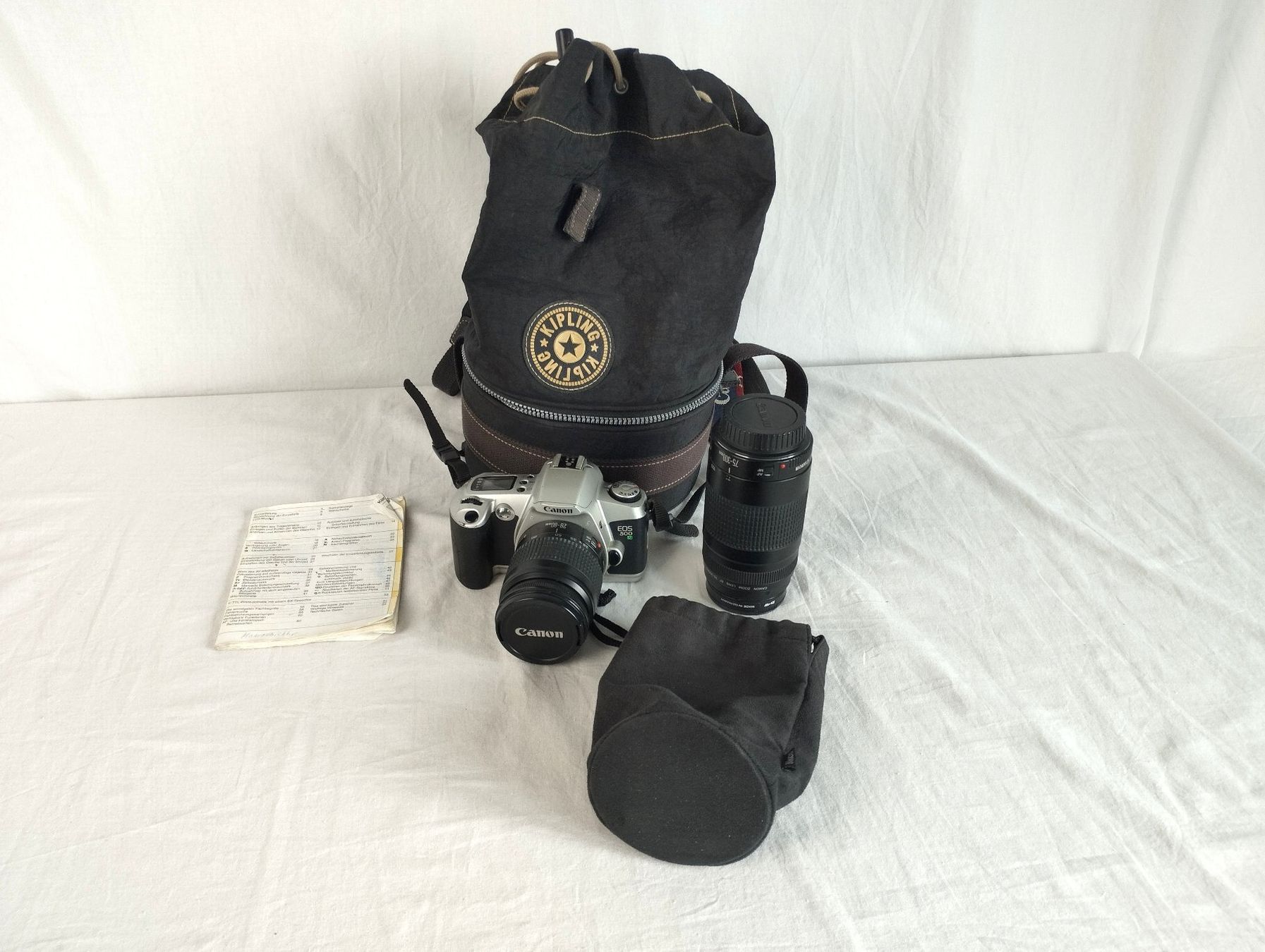 Canon Fotocamera: CANON EOS 500N Set mit Tasche und 2 Objektiven – Difettoso da Schübelbach venduto da Restwert_Schubelbach
