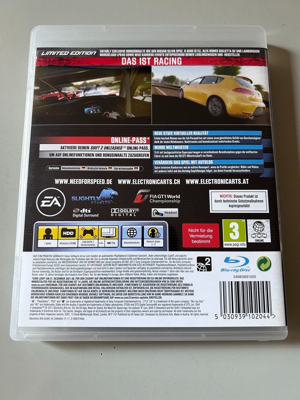 Sony Giochi: Shift 2: Unleashed - Limited Edition per PlayStation 3 – Usato da Giubiasco venduto da LorisVale 1