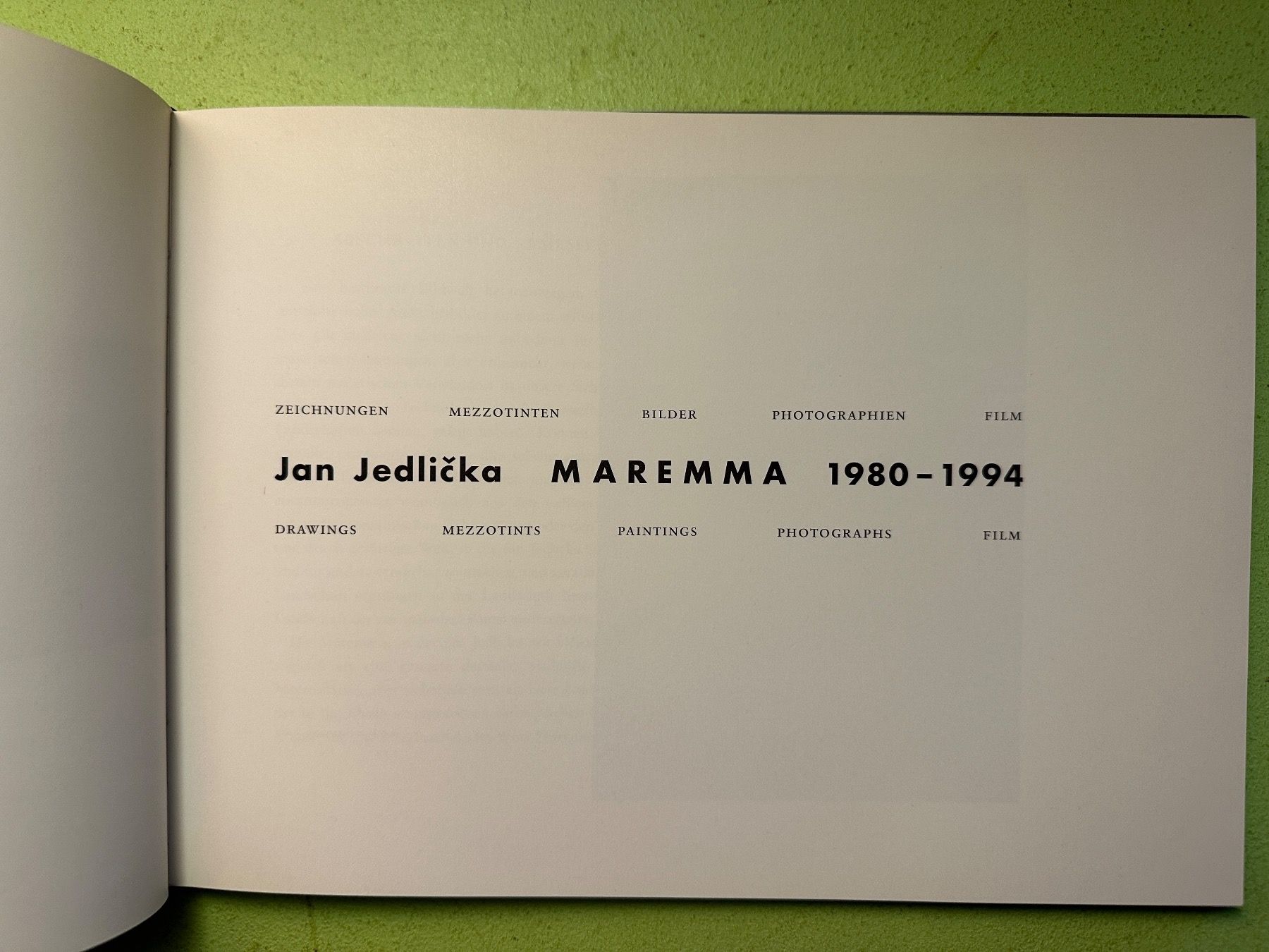 Libri: Jan Jedlicka: Maremma 1980–1994 d/e – Usato da Zürich venduto da allp 1