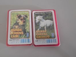 Quartett Spiel Hunde und Pferde komplett