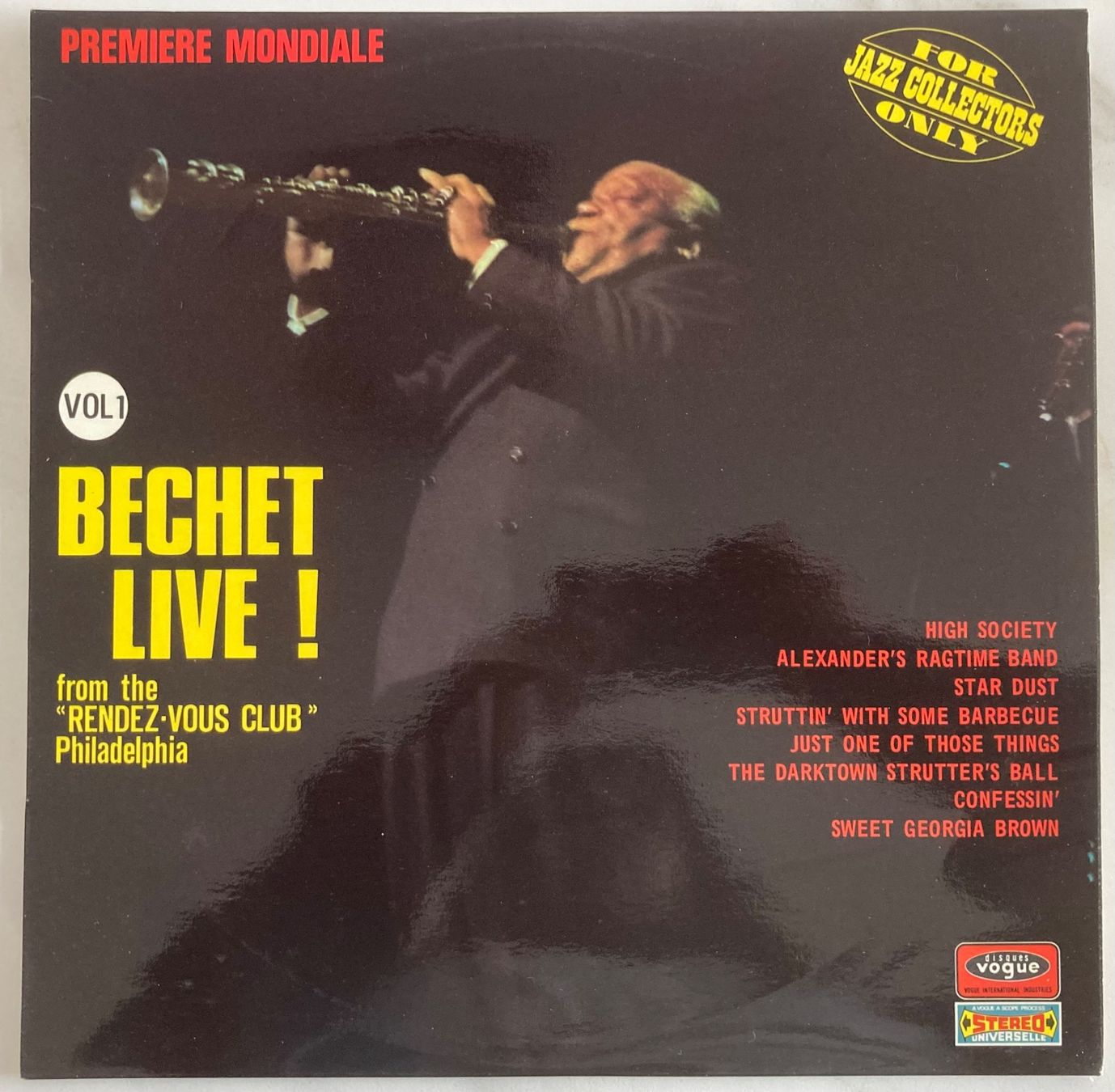 Dischi in vinile: SIDNEY BECHET - BECHET LIVE ! VOL. 1 – Usato da Poliez-Pittet venduto da Newtown-Records
