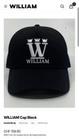William Cap Black, Size 58cm, Unisex, Like New!