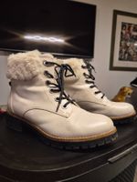 Winterstiefel Boots weiss Gr. 38 mit Fellrand-Top Zustand!