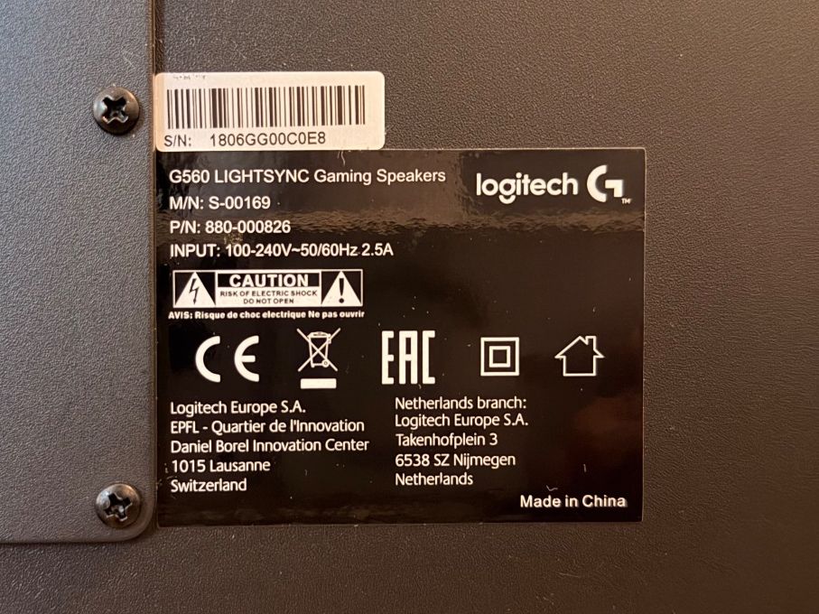 Logitech Casse acustiche: Logitech G560 2.1 RGB Lautsprecher-System (USB, Bluetooth) – Usato da Winterthur venduto da vkoegler 2