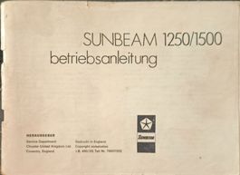 Betriebsanleitung - Sunbeam 1250 1500