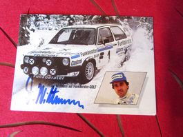 FRANZ WITTMANN RALLYE PILOT VW GOLF II AUTOGRAMMKARTE ANTIK