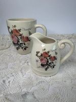 Romantisches Keramik-Set: Tasse & Kännchen – Vintage Stil