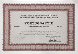Vereinigte Bern-Worb-Bahnen AG, Worb - 1961
