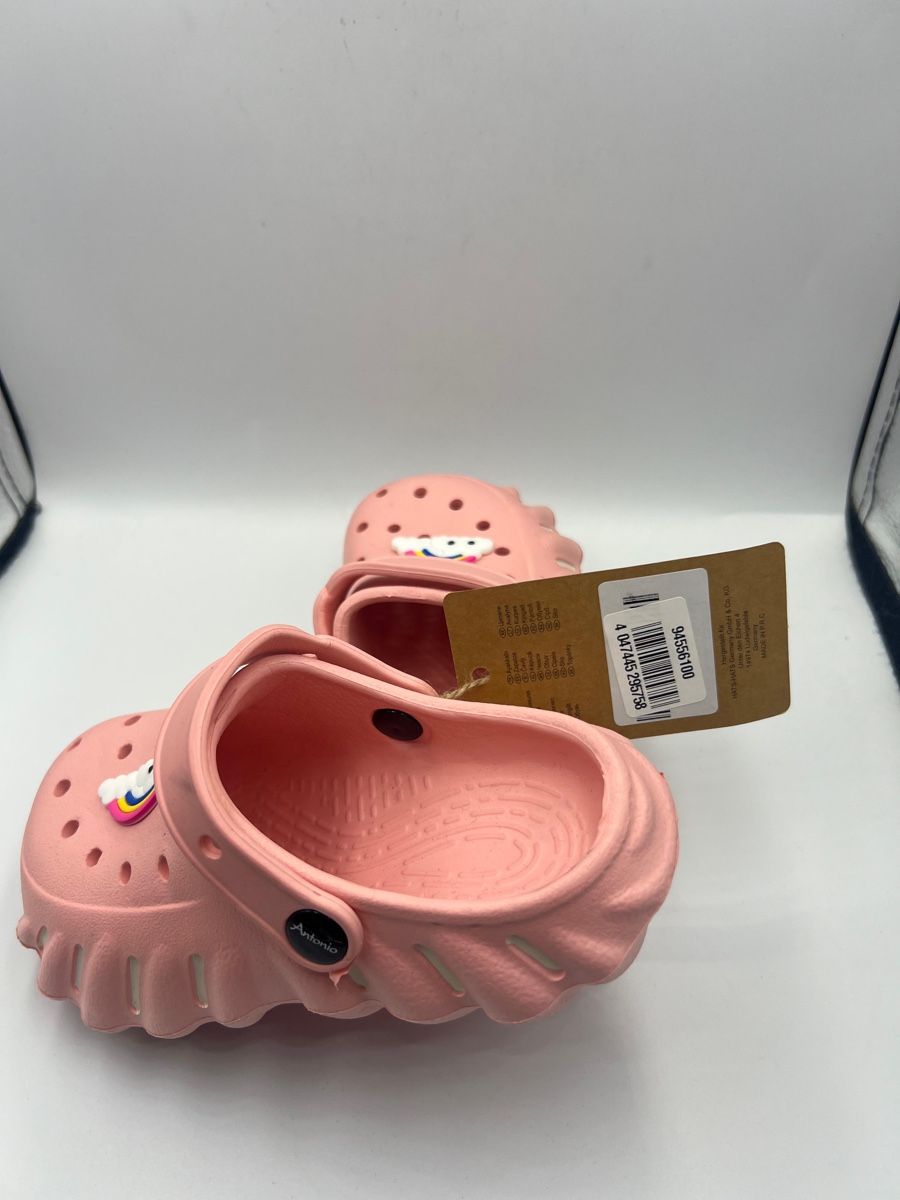 Scarpe per ragazzi: Kinder Clogs rosa mit Regenbogen, Grösse 28, Neuwertig – Nuovo e nell'imballaggio originale da Emmen venduto da VK-Retail 1