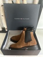 Tommy Hilfiger Chelsea Stiefel Wildleder Hellbraun NEU 41