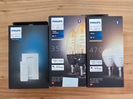 Philips HUE Dimmer Switch und Birnen 350 +470 E14 alles neu!