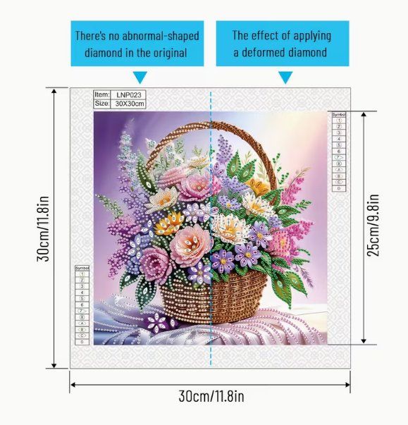 Bastelsets: Diamond Painting Blumenkorb-24-Poly-226 – Neu und originalverpackt aus Obergösgen von Diydiamant 2