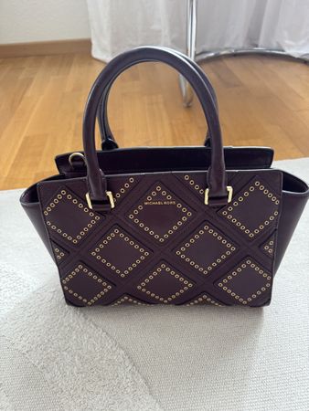 Michael kors burgundy leather bag