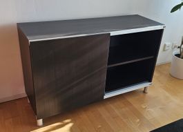 IKEA BESTÅ Cabinet with Sliding Door – Dark Brown