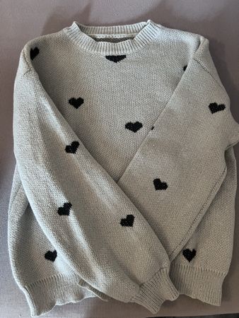 Damen Strickpullover mit Herzmuster, Grösse M/L