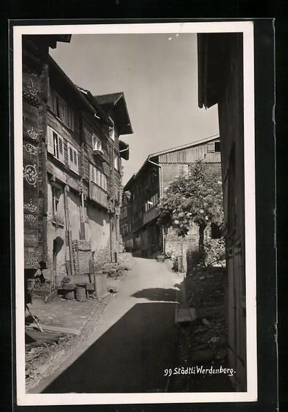 Cartoline postali: Werdenberg, Strassenpartie mit Gebäudea – Usato da Berlin venduto da bartko-reher