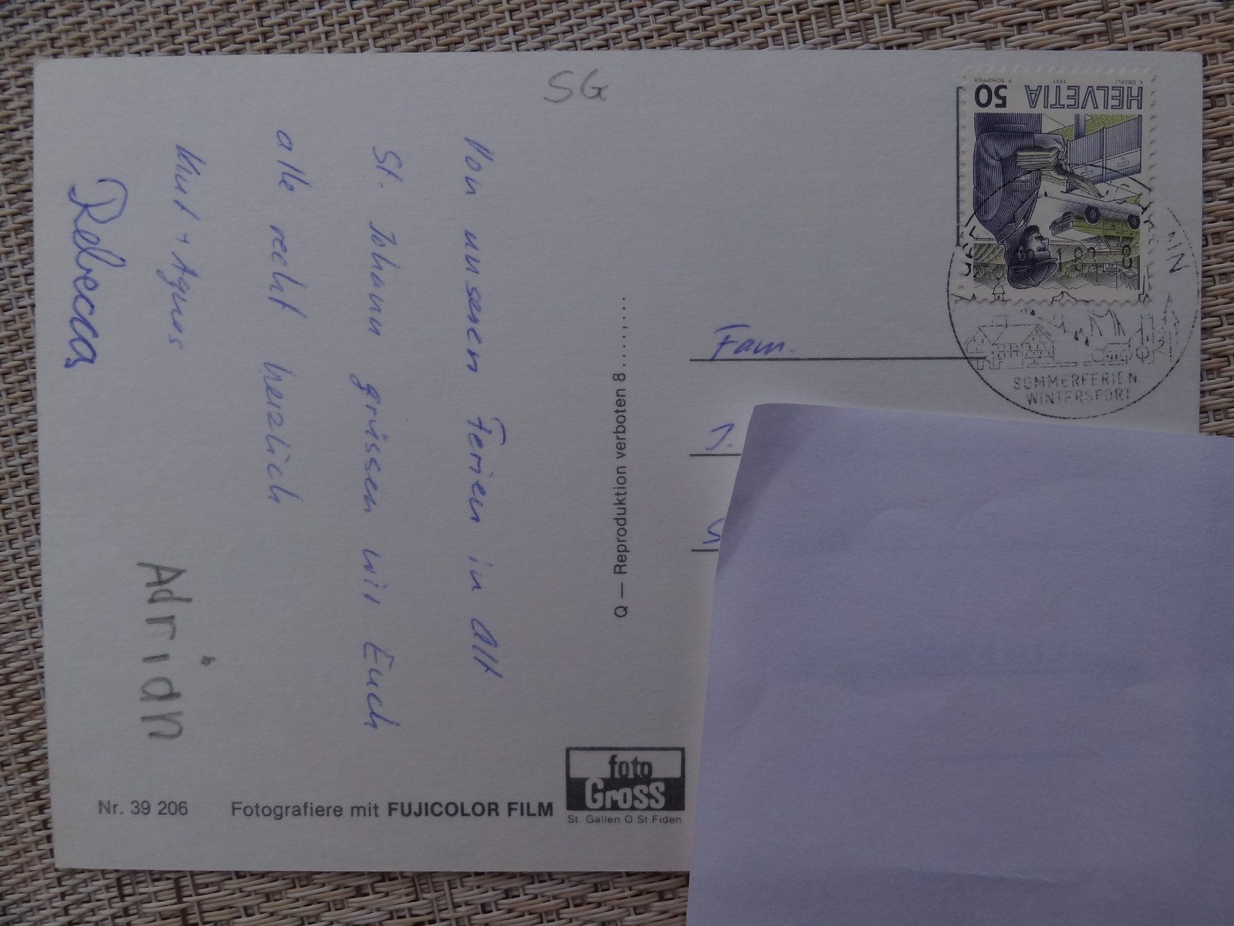 Cartoline postali: Sellamatt - Obertoggenburg - SG - 1983 – Usato da St Léonard venduto da Riglin 1