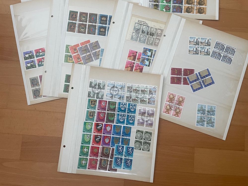 Alle Briefmarken: CH Briefmarken ca. 1979 bis 1985 Viererblocks Ersttagsstemp. – Neu (gemäss Beschreibung) aus Egg b. Zürich von Raeuchli01