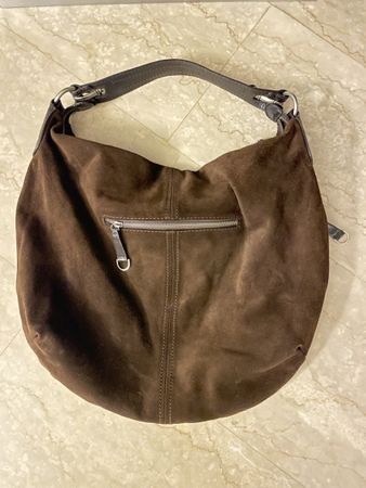 Marc O'Polo Wildledertasche Hobo Braun