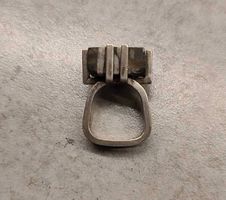 Vintage Brutalismus Ring – 800 Silber mit Kieselstein Unikat