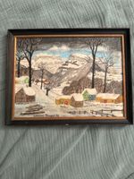 Tableau hivernal Verena Broger 1976 Alpstein signé encadré