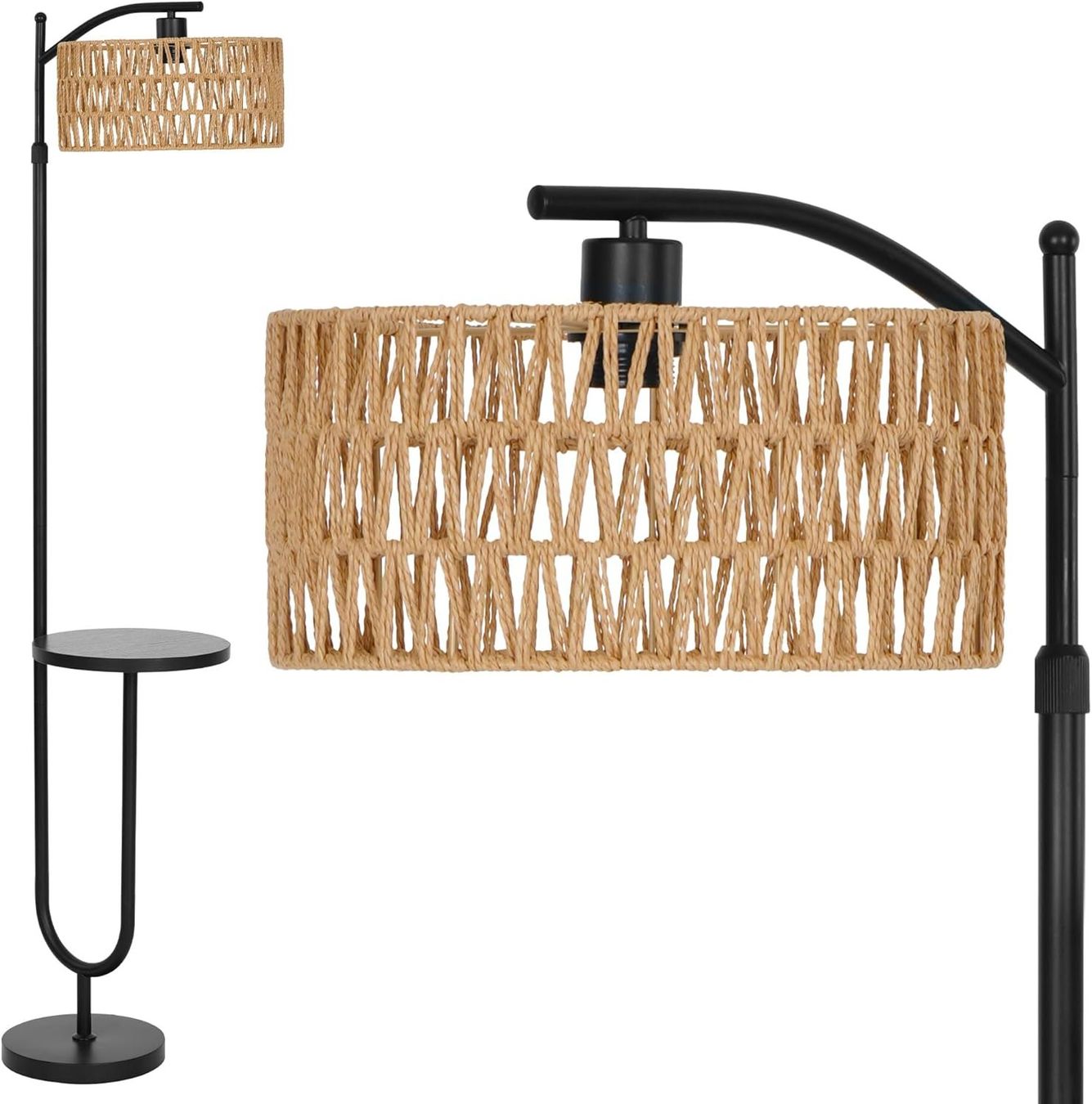 Lampade: Stehlampe Wohnzimmer Vintage Rattan – Nuovo e nell'imballaggio originale da Gränichen venduto da omniadeals 3