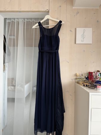Dunkelblaues Abendkleid, Grösse 34/S