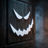 Halloween Deko Grusel-Fratze Gesicht für Tür / Wand / Fenste